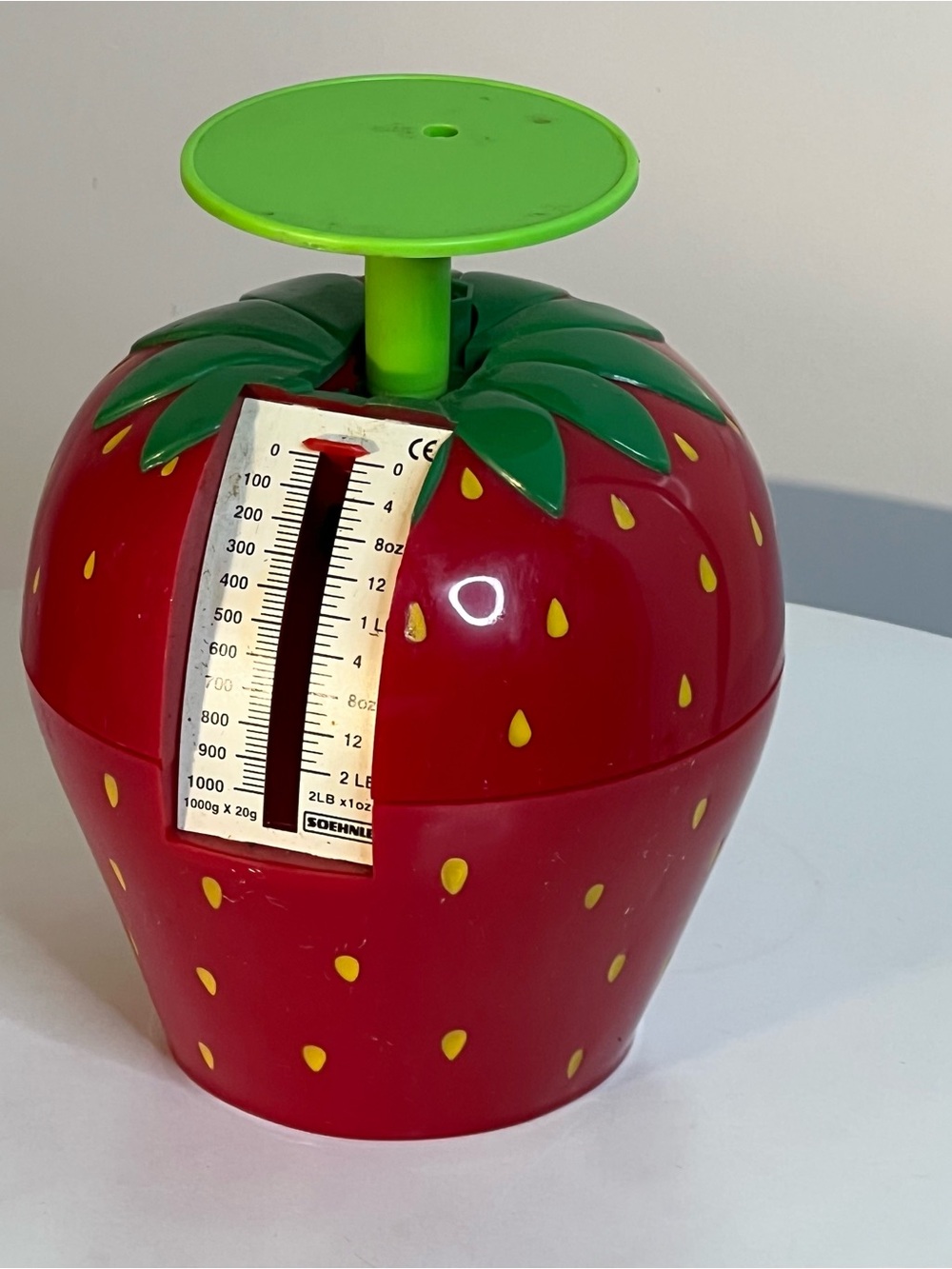 Vintage Strawberry Kitchen Scale Retro 80s Coquette Kitsch Decor 1000g